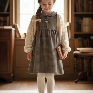 Zara Kids Black and White Checkered Dress